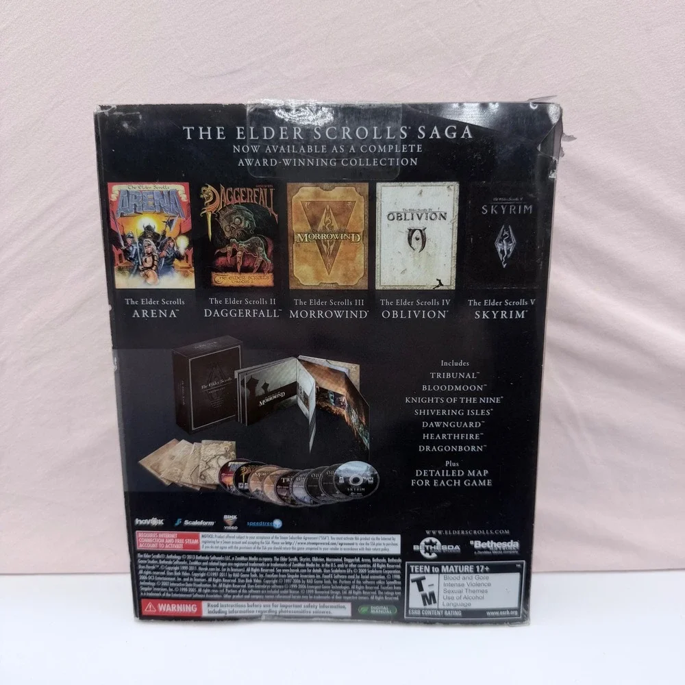 The Elder Scrolls Anthology PC Collection Arena Daggerfall Morrowind Skyrim